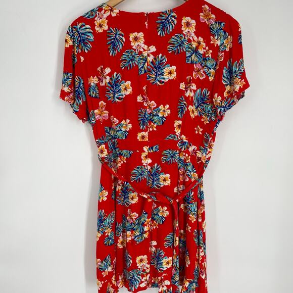 Saide & Sage Dress Women’s Medium Floral Faux Wrap Summer Feminine Flirty - Picture 2 of 8